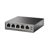 switch escritorio no administrable de 5 puertos 10/100/1000 mbps / con 4 puertos poe 802.3af/at de hasta 65 w / poe extendido hasta 250 metros
