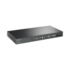 switch poe jetstream sdn administrable 24 puertos 10/100/1000 mbps + 4 puertos sfp, 24 puertos poe, 250w, administración centralizada omada sdn