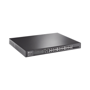 switch l2+ omada poe+ / 24 puertos poe+ 10/100/1000 mbps / 4 puertos sfp 1g / 2 puertos consola (rj45 y microusb) / administración centralizada omada o stand alone / multicast igmp / calidad de servicio / presupuesto poe 384w / montaje en rack