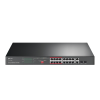 switch poe+ no administrable de 16 puertos 10/100 mbps / 2 puertos 10/100/1000 mbps en combo con 2 puertos sfp / presuuesto poe 250 w / extensor poe de hasta 250 metros