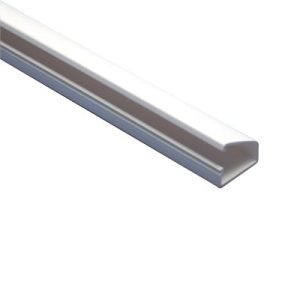 canaleta blanca tipo bisagra de pvc auto extinguible, con cinta adhesiva, paquete con 4 piezas de 20x10x1100mm (5101 01272)