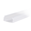 canaleta blanca con tapa transparente de pvc auto extinguible, ideal para colocar iluminación tipo led, sin división, 20 x 10 mm, tramo de 2.5 m