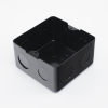 caja de registro de acero galvanizado, 10x10 cm, color negro (11000 00000)