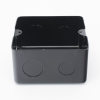 caja de registro de acero galvanizado, 10x10 cm, color negro (11000 00000)