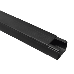 canaleta tmk 1720 color negro con cinta adehsiva, 5 ft. de largo (1.5 m), para uso en exterior con bajo voltaje (5201 21362)
