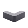esquinero exterior color negro de pvc auto axtinguible, para canaleta tmk 1720 n cc (5210 02003)