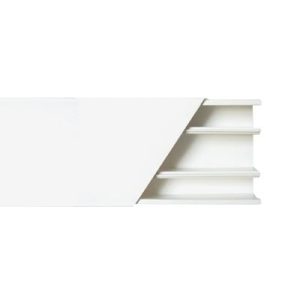 canaleta color blanco de 3 vías, de pvc auto extinguible, 60 x 25 x tramo 2.5m (5401 01250)