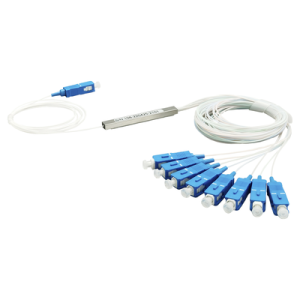 splitter (divisor Óptico) tipo plc, 1x8, conectores sc/upc