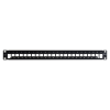 patch panel tera max blindado de 24 puertos, modular (vacío), plano, color negro, 1ur