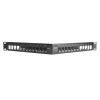 patch panel tera max de 24 puertos, modular, angulado, color negro, 1ur