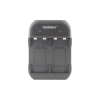 cargador rápido de 2 compartimientos para baterías ni mh; aplicable en baterías de 9 v /color negro