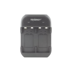 cargador rápido de 2 compartimientos para baterías ni mh; aplicable en baterías de 9 v /color negro