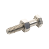 paquete de 6 tornillos con tuercas de acero inoxidable 1/4 x 1 1/4”.