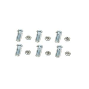 paquete de 6 tornillos con tuercas de acero inoxidable 1/4 x 1 1/4”.