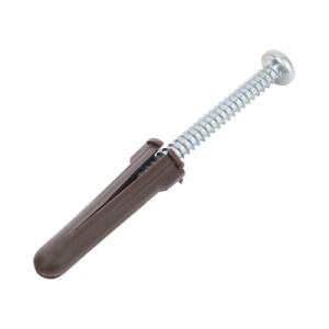 paquete de 10 taquetes café 1 3/4" y 10 tornillos 10mm x 1 3/4" (1104 05002)