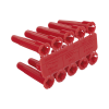 taquete de 1/4 plástico paquete de 100 piezas para fijar objetos con tornillo en muros y techos de concreto o superficies sólidas, compatible con tornillo th10x de 10 x 1 1/2" (1103 03100)