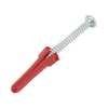 taquete de 1/4 plástico paquete de 100 piezas para fijar objetos con tornillo en muros y techos de concreto o superficies sólidas, compatible con tornillo th10x de 10 x 1 1/2" (1103 03100)