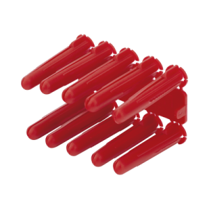 taquete de 1/4 plástico paquete de 100 piezas para fijar objetos con tornillo en muros y techos de concreto o superficies sólidas, compatible con tornillo th10x de 10 x 1 1/2" (1103 03100)
