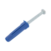 paquete de 6 taquetes azul 2" y 6 tornillos 12mm x 2" (1105 05002)