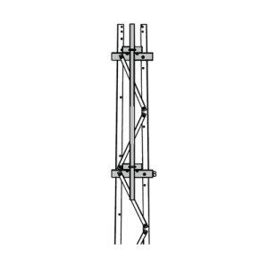 mástil 2 3/8" x 1.8 m para montaje en cara de torre super titan secciones 7 a 9.