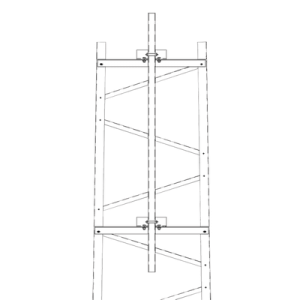 brazo para sección #11 torre titan con herrajes y mástil de 6' (1.8m).