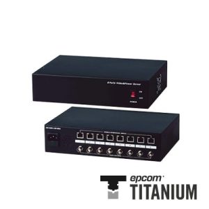 (analÓgico)video + poder: 300 m, receptor de video pasivo + alimentación de 8 canales