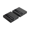 kit extensor hdmi para distancias de 70 metros / soporta resoluciones 720 y 1080p @ 60 hz / cat 6, 6a y 7 / cero latencia / uso 24/7 / hdr10 / salida loop / configuración edid / soporta control remoto del equipo fuente / salida de audio de 3.5mm