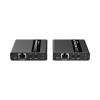 kit extensor hdmi para distancias de 70 metros / soporta resoluciones 720 y 1080p @ 60 hz / cat 6, 6a y 7 / cero latencia / uso 24/7 / hdr10 / salida loop / configuración edid / soporta control remoto del equipo fuente / salida de audio de 3.5mm