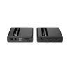 kit extensor hdmi para distancias de 70 metros / soporta resoluciones 720 y 1080p @ 60 hz / cat 6, 6a y 7 / cero latencia / uso 24/7 / hdr10 / salida loop / configuración edid / soporta control remoto del equipo fuente / salida de audio de 3.5mm