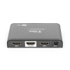 divisor (splitter) hdmi 4k de 1 entrada a 2 salidas (simultaneas) / soporta 4k×2k / ajuste de resoluciones edid / hdr / hdmi 2.0 / hdcp 2.2 / soporta formatos de audio dolby digital / longitud del cable de entrada y salida ≤10m.