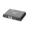 divisor (splitter) hdmi 4k de 1 entrada a 2 salidas (simultaneas) / soporta 4k×2k / ajuste de resoluciones edid / hdr / hdmi 2.0 / hdcp 2.2 / soporta formatos de audio dolby digital / longitud del cable de entrada y salida ≤10m.