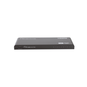divisor (splitter) hdmi 4k de 1 entrada a 8 salidas (simultaneas) / soporta 4k×2k / ajuste de resoluciones edid / hdr / hdmi 2.0 / hdcp 2.2 / permite mezclar pantallas en 4k y 1080p