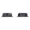 kit extensor hdmi para distancias de 50 metros / soporta resoluciones 720 y 1080p @ 60 hz / cat 6, 6a y 7 / salida loop en el tx para visualización local / configuración edid / soporta control remoto del equipo fuente / alimente solo el tx