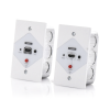 kit extensor hdmi en placas de pared para distancias de 40 metros / resolución 1080p @ 60 hz / cat 6/6a/ 7 / hdr/ cero latencia / soporta control remoto / placa de pared de 2.74 x 4.49” (tamaño estándar de ee.uu.).