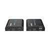kit extensor kvm (hdmi y usb) hasta 120 metros / resolución 1080p @ 60 hz / soporta stp y utp cat6 / soporta switch gigabit para control kvm múltiple / soporta hasta 253 receptores / transmite el video y controla tu dvr vía usb