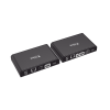 kit extensor hdmi para distancias de 120 metros / resolución 1080p a 60hz / cat 6 / soporta conexión uno a uno y uno a muchos / soporta hasta 253 rx / salida loop / baja latencia / uso 24/7 / soporta hdbitt / compatible con switch gigabit