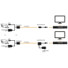 kit de transceptores activos turbo hd. convierte 36/24 vcc a 12 vcc regulados, a través de cable utp cat5e / 6. transmision de 200 m (revisar tabla de resoluciones )