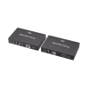 kit extensor matricial hdmi para distancias de 120 metros / resolución 4k @ 30hz / cat6 / soporta 100 tx de entrada e ilimitados rx en la salida / control por pc, control remoto y botón / compatible con switch igmp.