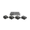 kit divisor y extensor hdmi (extender splitter) / divide 1 fuente hdmi a 4 pantallas / extiende la señal hdmi hasta 40 m / resolución 1080p @ 60 hz / cat 6/6a/7 / cero latencia / salida loop en el tx / ir / alimente solo el tx (poc).