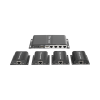 kit divisor y extensor hdmi (extender splitter) / divide 1 fuente hdmi a 4 pantallas / extiende la señal hdmi hasta 40 m / resolución 1080p @ 60 hz / cat 6/6a/7 / cero latencia / salida loop en el tx / ir / alimente solo el tx (poc).