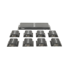 kit divisor y extensor hdmi (extender splitter) / divide 1 fuente hdmi a 8 pantallas / extiende la señal hdmi hasta 40 m / resolución 1080p @ 60 hz / cat 6/6a/7 / uso 24/7 / salida loop en el tx / ir / alimente solo el tx (poc).