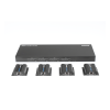 matricial y extensor de video hdmi 4 x 4 / 4 entradas hdmi / 4 salidas hdmi loop / 4 salidas rj45 para extender la señal 40 metros por salida / 1080 @ 60hz / conmutación por rs232, control remoto o ethernet.