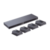 matricial y extensor de video hdmi 4 x 4 / 4 entradas hdmi / 4 salidas hdmi loop / 4 salidas rj45 para extender la señal 40 metros por salida / 1080 @ 60hz / conmutación por rs232, control remoto o ethernet.