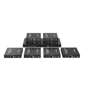 kit divisor y extensor hdmi / divide 1 fuente hdmi a 8 pantallas / extiende la señal hdmi hasta 70 m / resolución 4k @ 60 hz/ cat 6/6a/7 / ipcolor / cero latencia / uso 24/7 / puerto s/pdif / edid / rs232 / salida loop / alimente solo el tx
