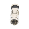 conector f macho de compresión para cable rg 6, cuerpo de bronce niquelado.