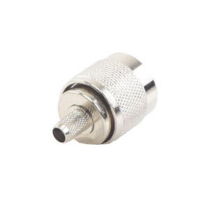 conector n macho para 75 ohm de anillo plegable para cable rg 59, niquel/ oro /teflón.