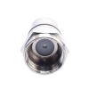 conector f macho plegable, con pin para cable rg 59, cuerpo de bronce niquelado.