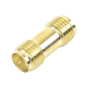 adaptador barril de sma hembra inverso a sma hembra inverso, oro/ oro/ teflón,