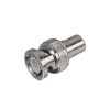adaptador en línea para 75 ohm, de conector bnc macho a rca hembra en aplicaciones de audio video para cámaras, monitores y dvr´s.
