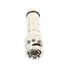 conector bnc macho en 75 ohm, de compresión axial para cable coaxial rg 59/u, níquel/ oro/ politetrafluoroetileno.